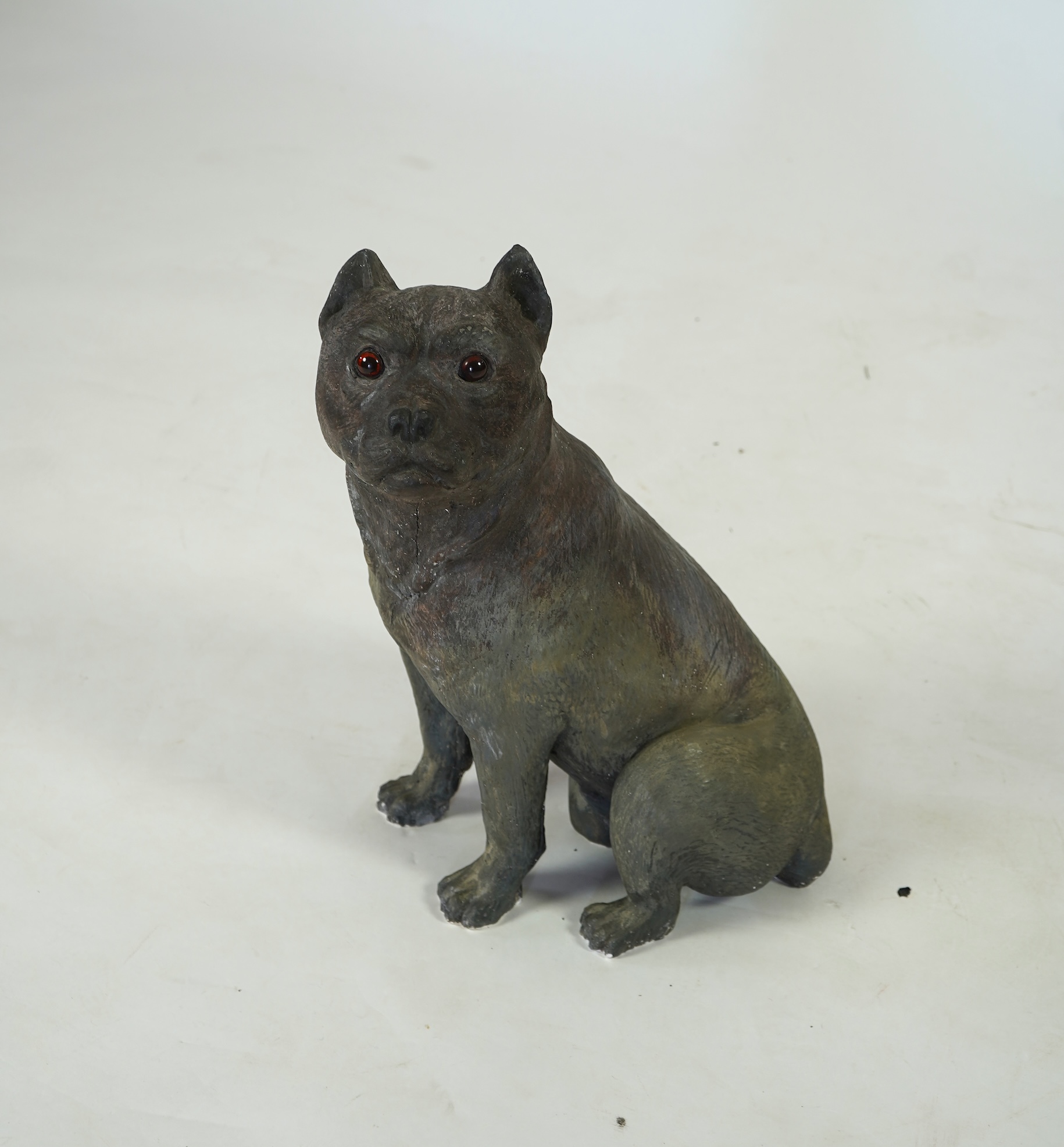 An Austrian cold painted composition figure of a seated Pug